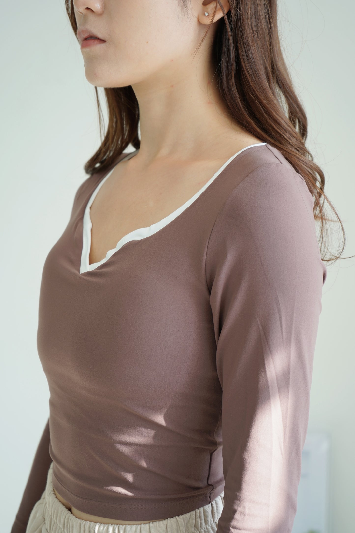 PREMIUM - Classic Two Tone Long Sleeve Top