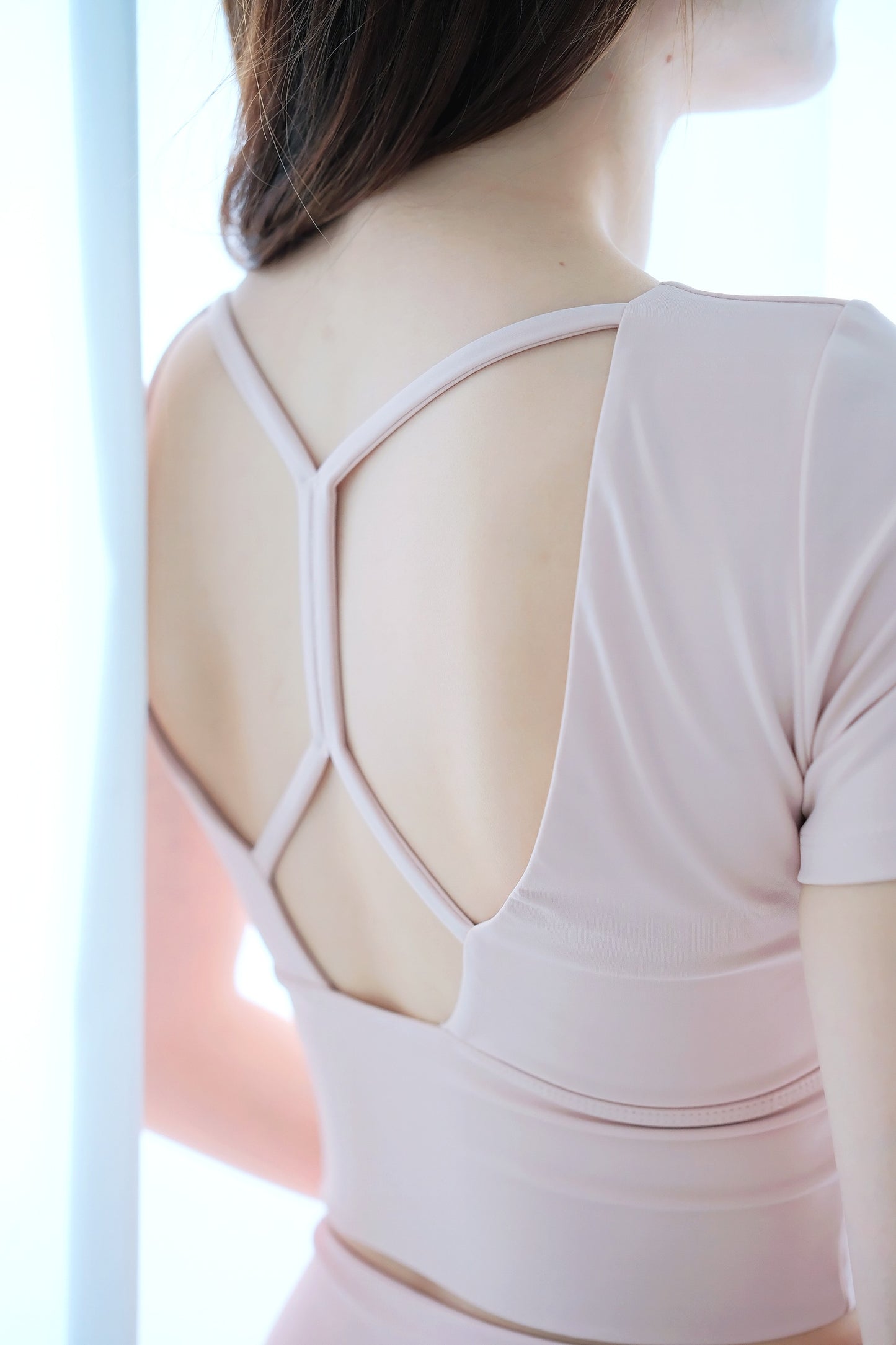 The Slim Y Back Short Sleeve Top