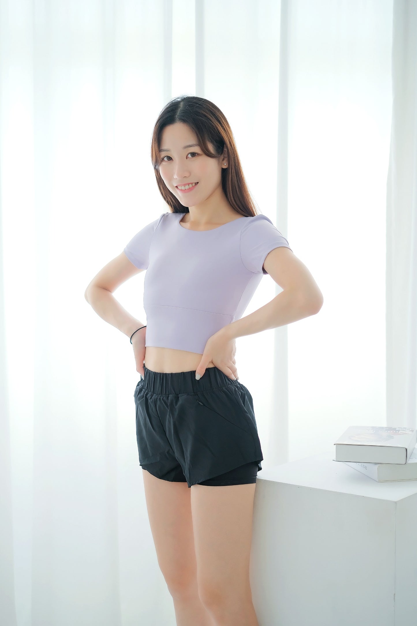 The Slim Y Back Short Sleeve Top
