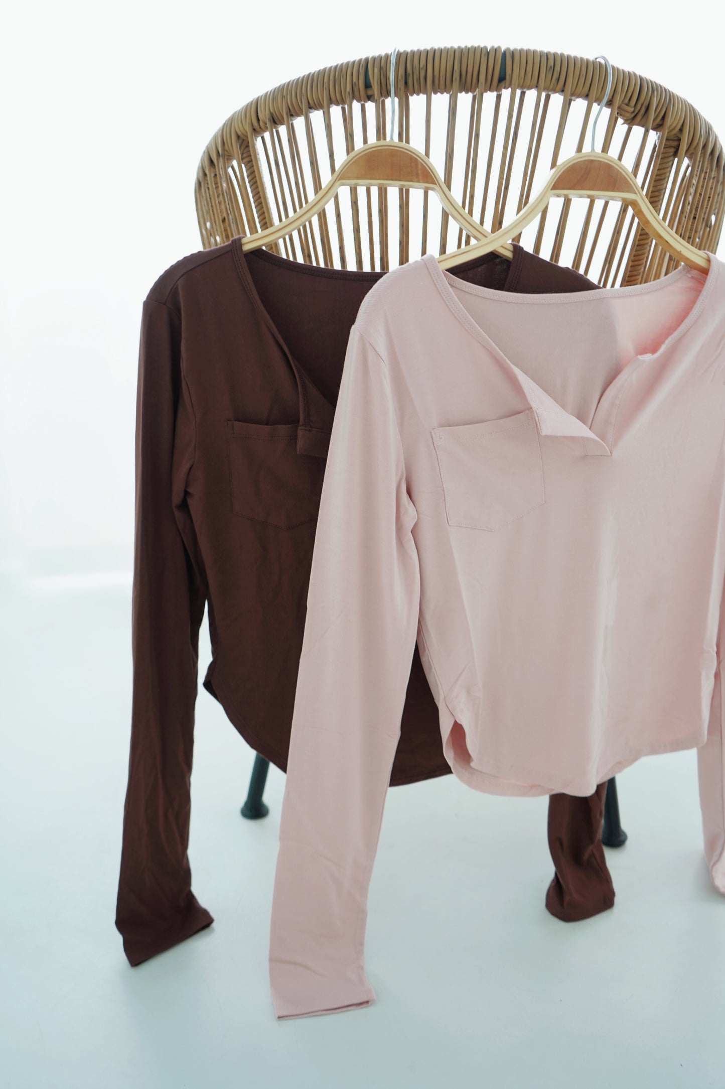 The Weekday V Neck Long Sleeve Top