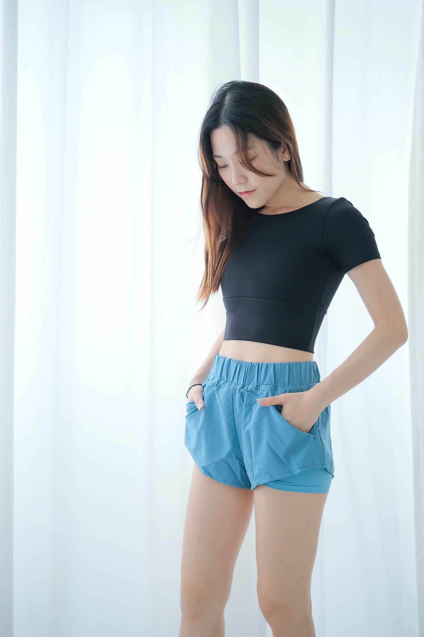 The Slim Y Back Short Sleeve Top