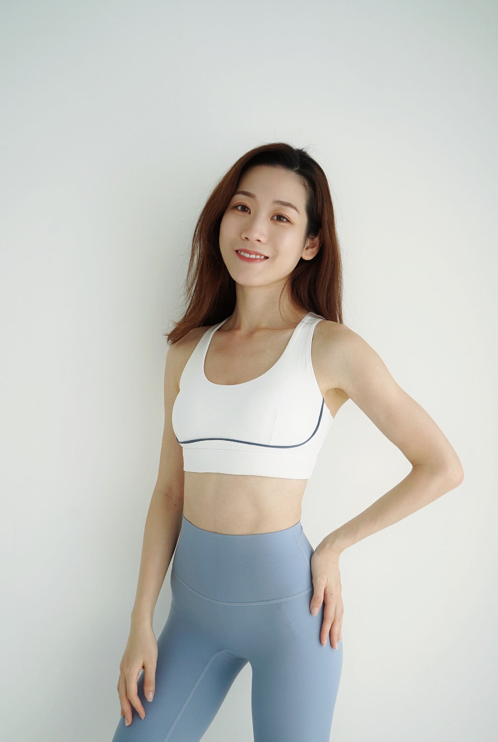 Luxe White Sports Bra