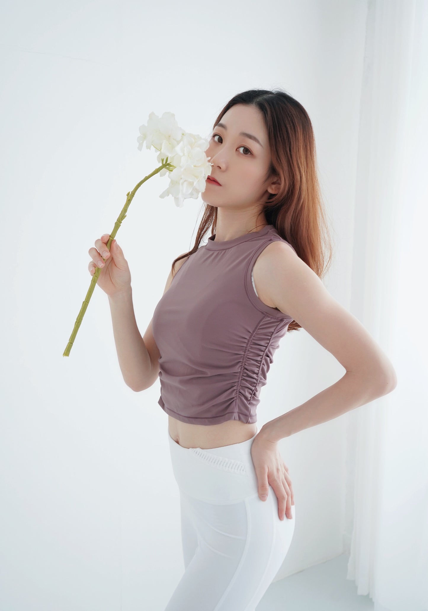 The Ruched Side Crop Tank