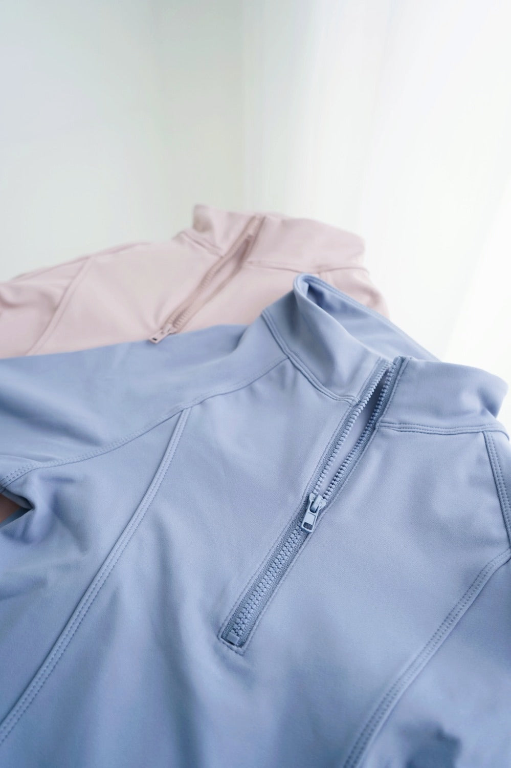 PREMIUM - Pastel Zipper Long Sleeve Top
