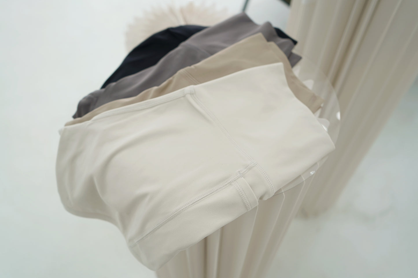 Straight Biker Shorts with Side Pockets
