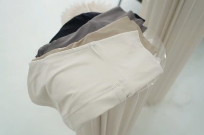 Straight Biker Shorts with Side Pockets