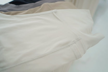 Straight Biker Shorts with Side Pockets