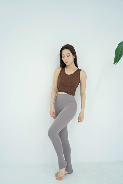High Rise Gathered-Detail Leggings