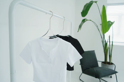 Classy Zipper Short Sleeve Top