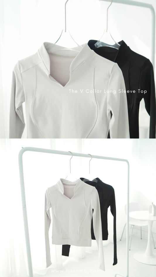 PREMIUM - The V Collar Long Sleeve Top