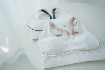 Luxe White Sports Bra