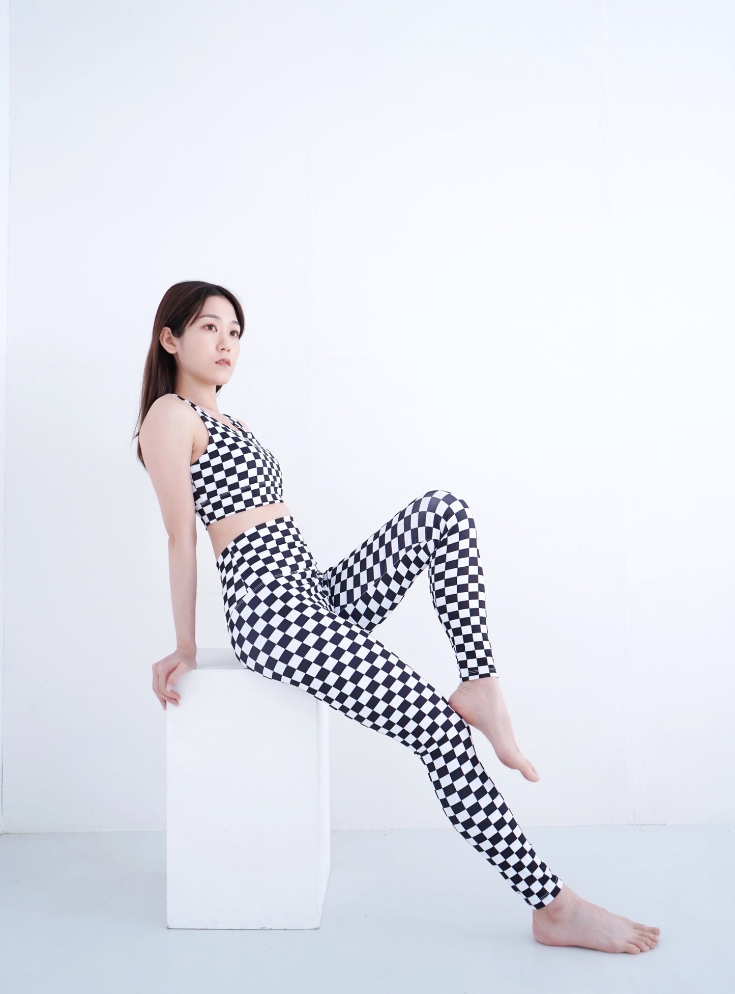 The Checker Pattern Activewear Set