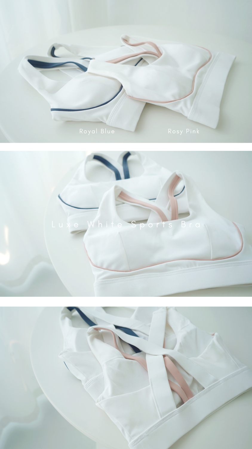 Luxe White Sports Bra