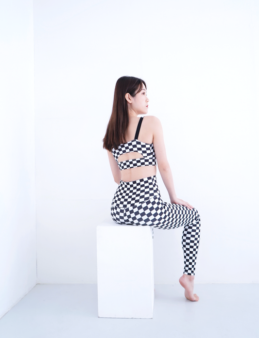 The Checker Pattern Activewear Set