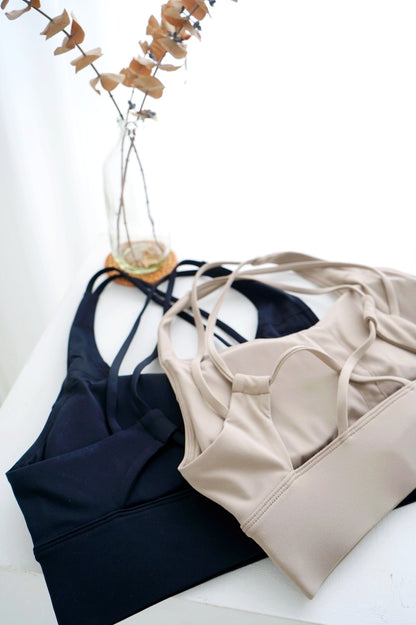 PREMIUM - Double Strap Back Knot Sports Bra