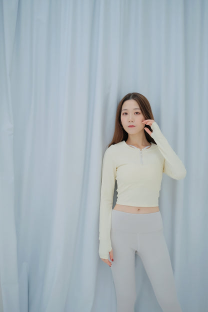 PREMIUM-The Zipper Round Neck Long Sleeve Top
