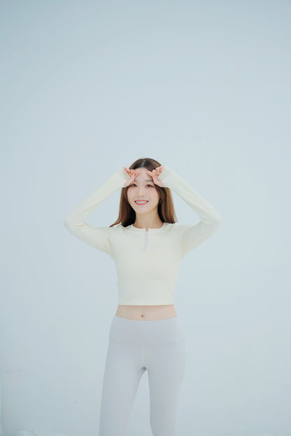 PREMIUM-The Zipper Round Neck Long Sleeve Top